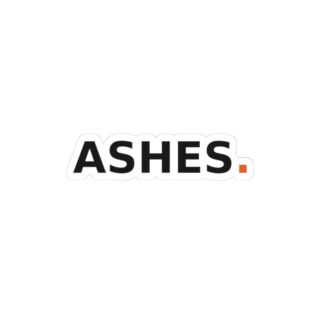 ASHES. Minimal Logo Kiss-Cut Sticker — Matte Laptop Decal