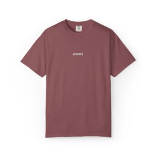 Small White Fish Graphic Tee - Vintage Garment-Dyed Casual T-Shirt